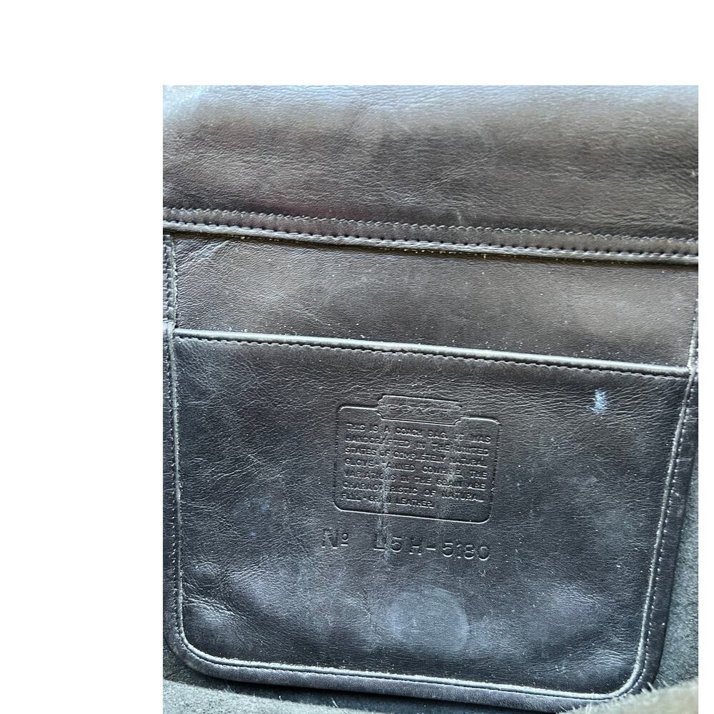Vintage Coach Metropolitan bag messenger black leather 5180 briefcase 90s - Picture 4 of 11